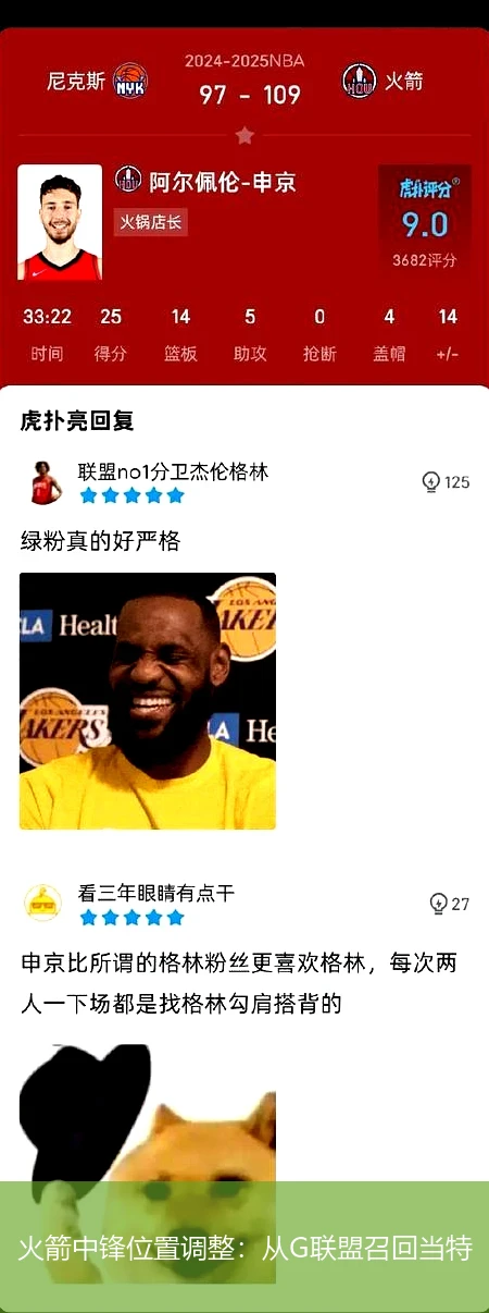 火箭中锋位置调整:从G联盟召回当特