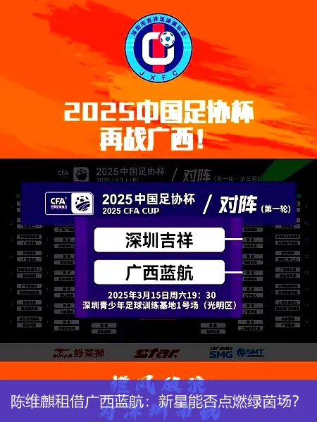6月26日,陈维麒租借广西蓝航：新星能否点燃绿茵场？