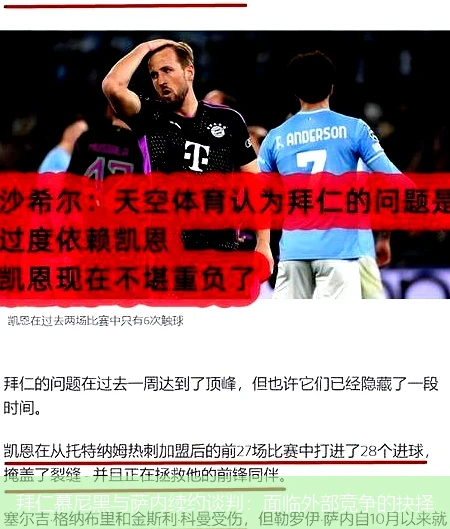 拜仁慕尼黑与萨内续约谈判:面临外部竞争的抉择